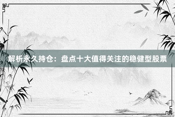 解析永久持仓：盘点十大值得关注的稳健型股票