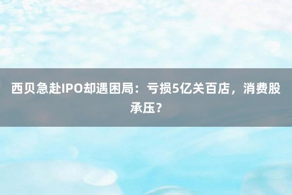 西贝急赴IPO却遇困局：亏损5亿关百店，消费股承压？